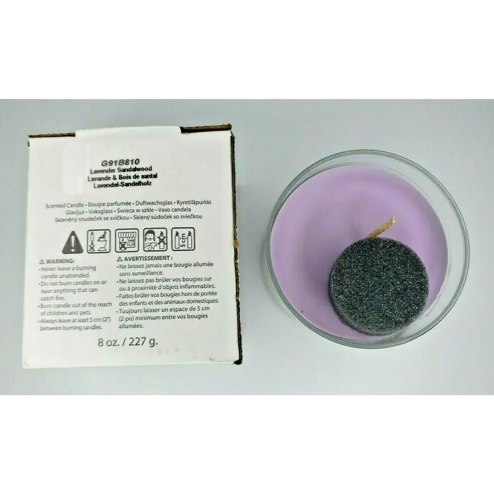 PartyLite‎ Fresh Home Scented Jar Candle Fresh Lavender Sandlalwood P4C/91B810